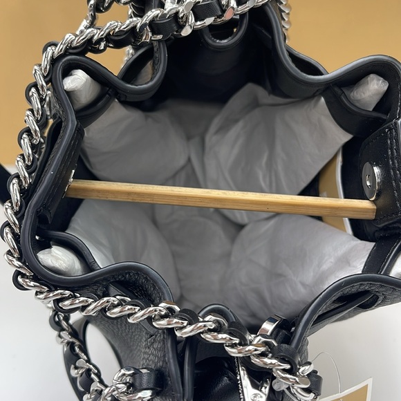 Michael Kors Women's Mina Sm Belted Chain Crossbody Bag - Black - Shoulder Bags - Picture 10 of 16